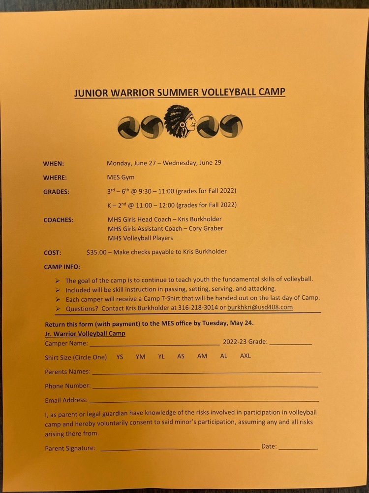 JR Warrior  Volleyball Camp